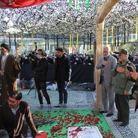 گزارش تصویری از مراسم تشییع شهید گمنام در دانشگاه علوم پزشکی مشهد