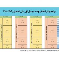 برنامه زمانبندی انتخاب واحد نیمسال اول ۱۴۰۶-۱۴۰۵