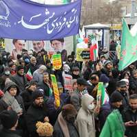 حضور پر شور دانشگاهیان دانشگاه فردوسی مشهد در راهپیمایی یوم الله 22 بهمن 1401